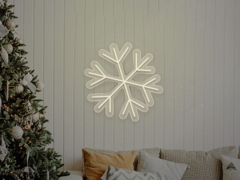 Flocon de neige - Signe lumineux au neon LED