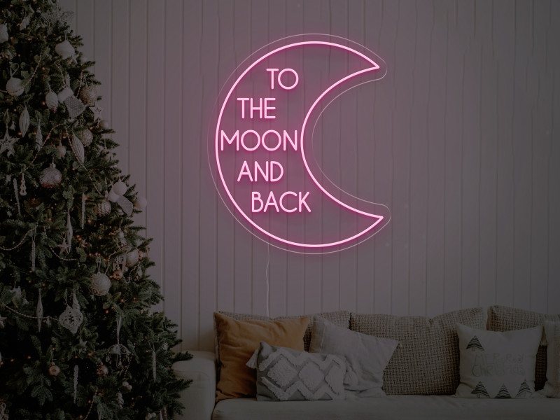 To The Moon And Back - Signe lumineux au neon LED