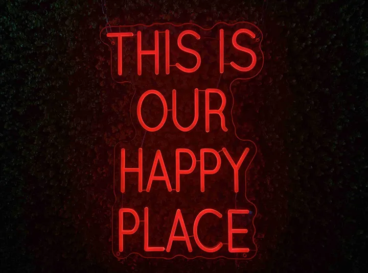 THIS IS OUR HAPPY PLACE - Semn Luminos LED Neon