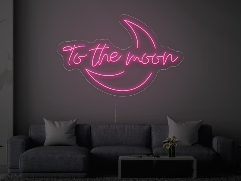 To the moon - Insegne al neon a LED