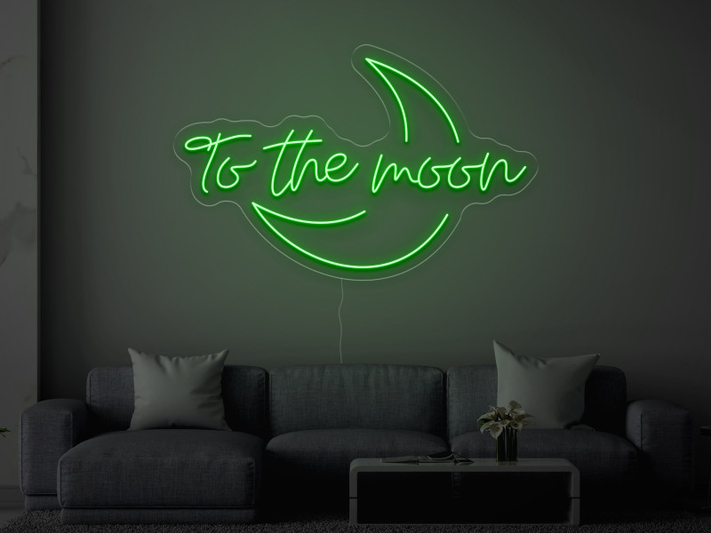 To the moon - Semn Luminos LED Neon