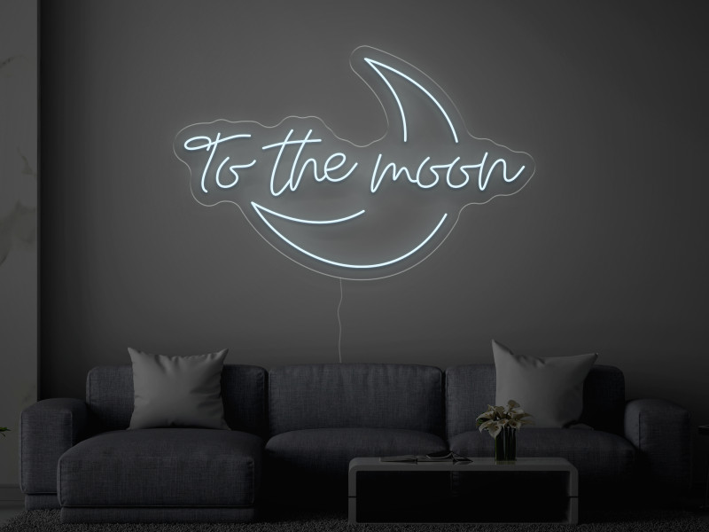 To the moon - Neon LED Schild