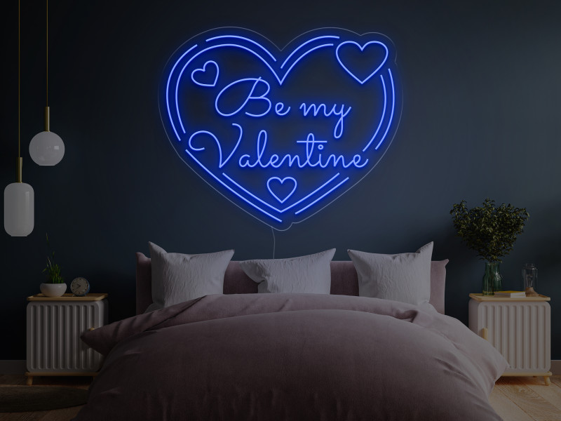Be My Valentine`s - Signe lumineux au neon LED