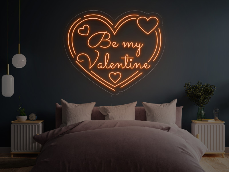Be My Valentine`s - Signe lumineux au neon LED