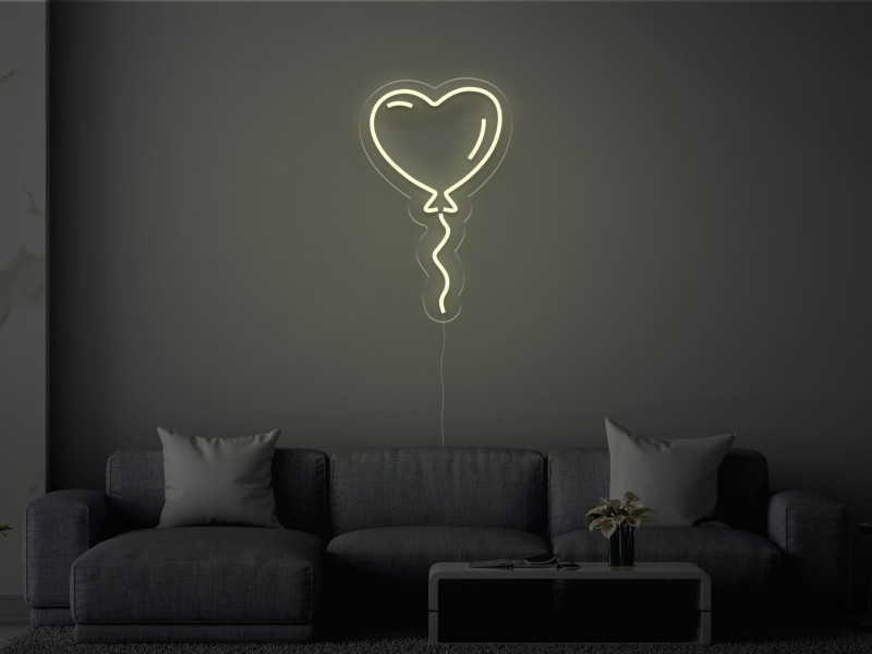 Ballon coeur - Signe lumineux au neon LED