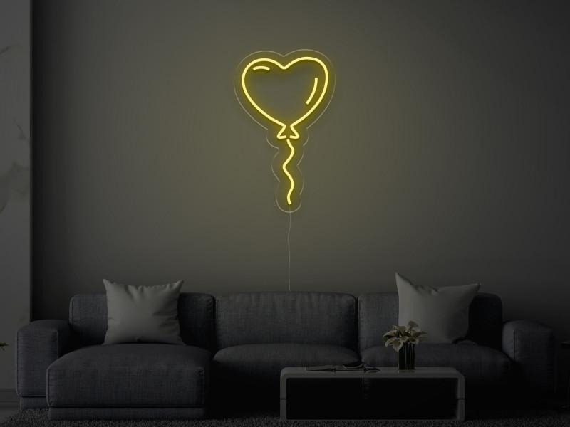 Ballon coeur - Signe lumineux au neon LED