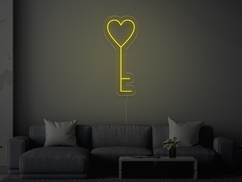 Heart Key - LED Neon Sign