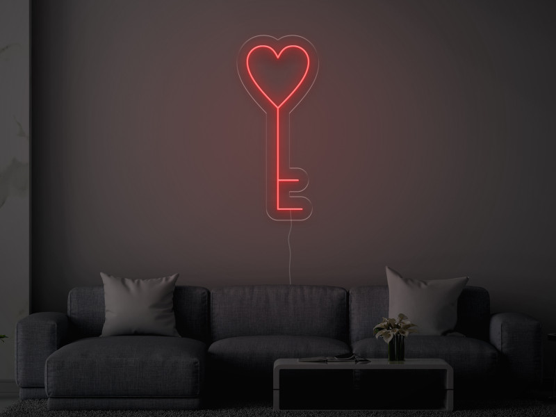 Herz-Schlüssel - Neon LED Schild