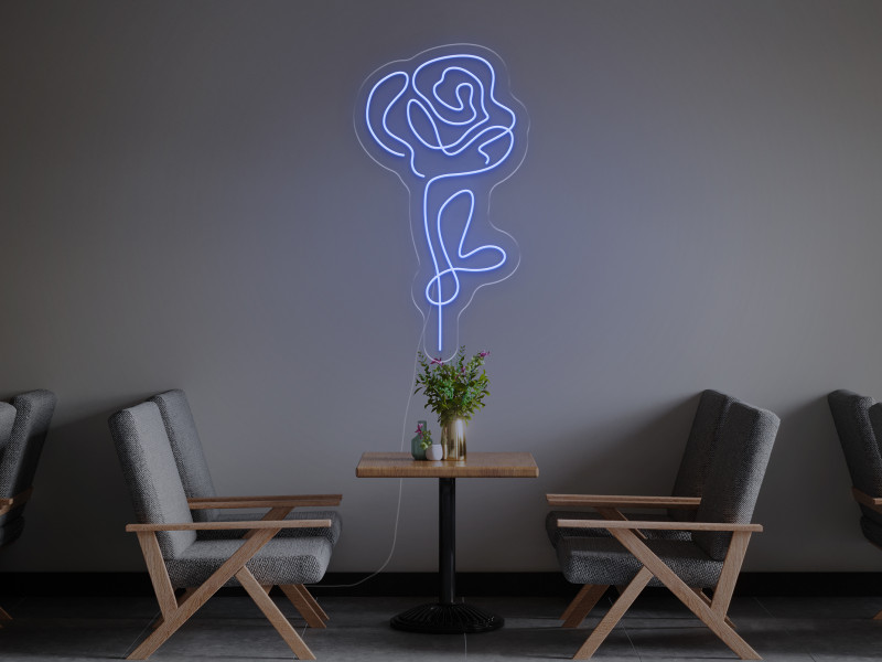 Rose - Signe lumineux au neon LED