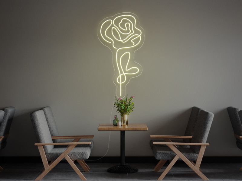 Rose - Signe lumineux au neon LED