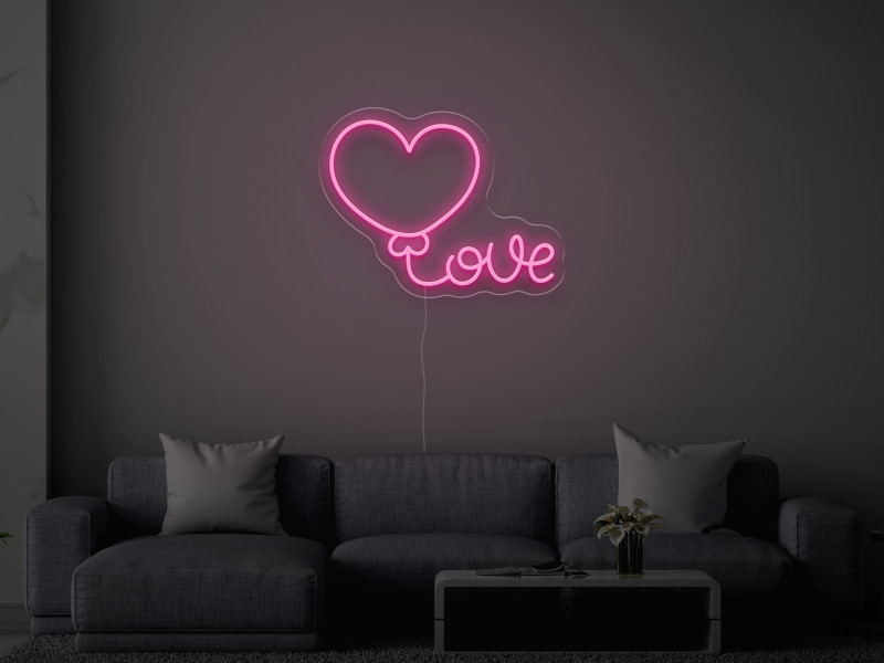 Love - Semn Luminos LED Neon cu Telecomanda