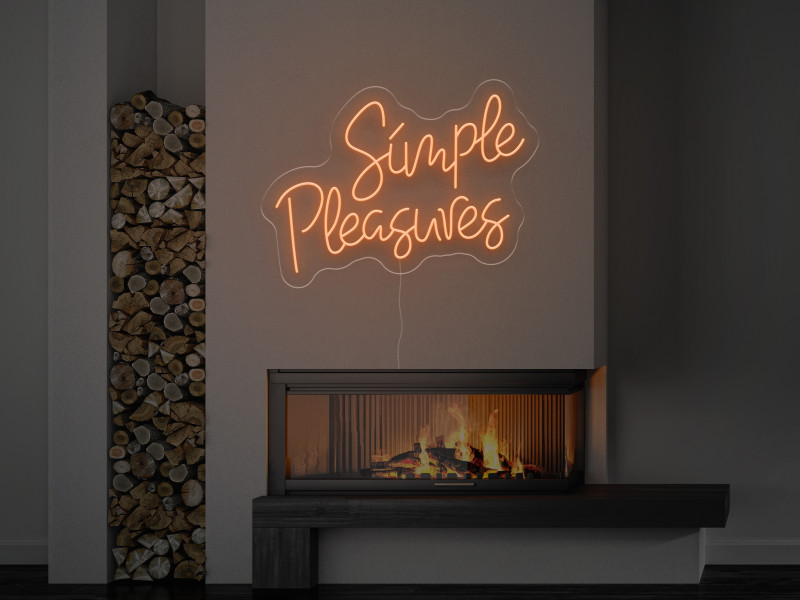 Simple Pleasures - Semn Luminos LED Neon cu Telecomanda