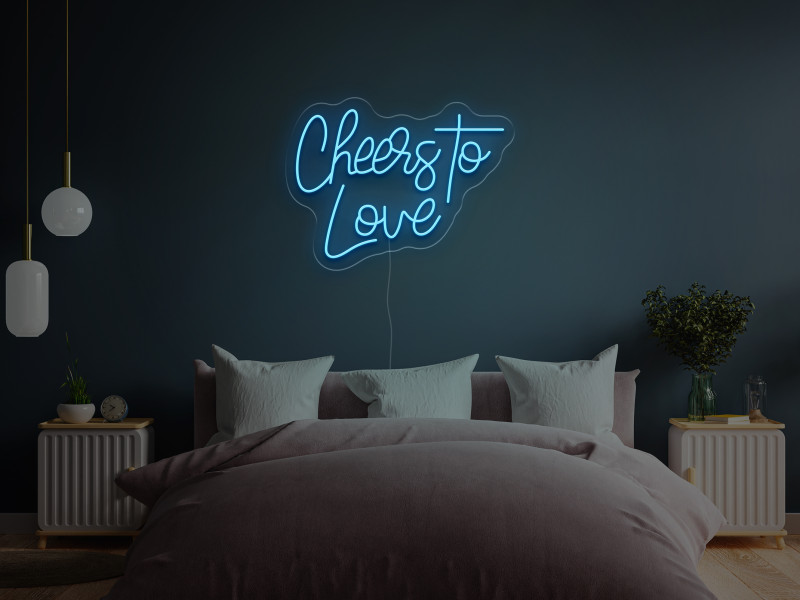 Cheers To Love - LED Neon Sign