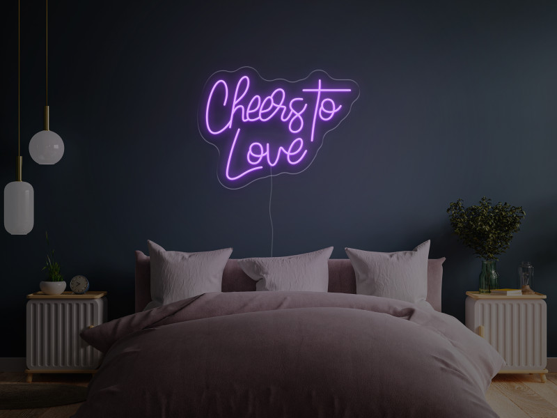 Cheers To Love - LED Neon Sign