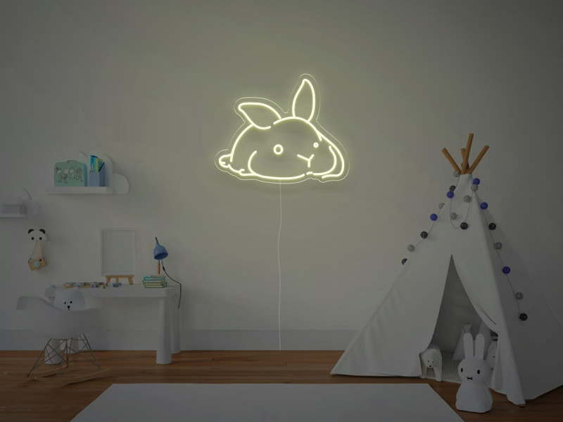 Resting Bunny - LED Neon Sign
