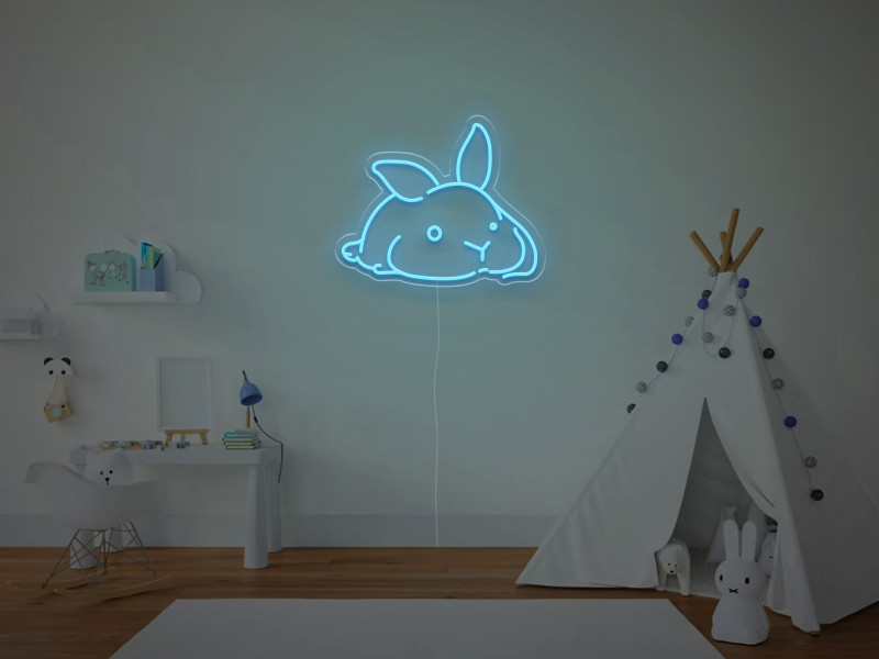 Coniglietto a Riposo - Insegna Neon LED