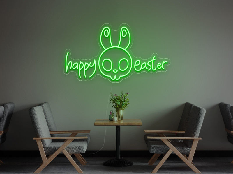 Happy Easter Bunny - LED Neon Sign