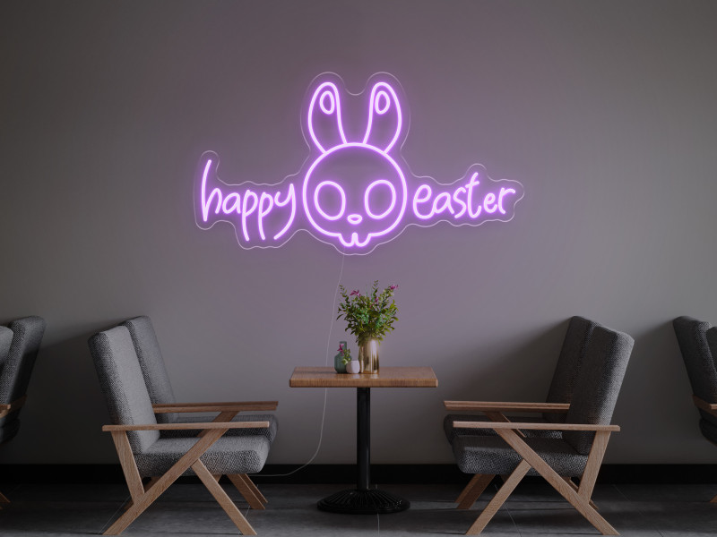 Happy Easter Bunny - Neon LED Schild