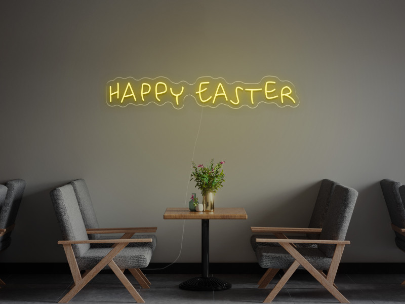 Happy Easter - Semn luminos neon LED