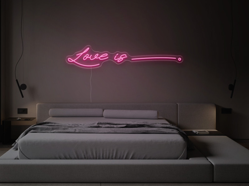 Love is - Neon LED Schild