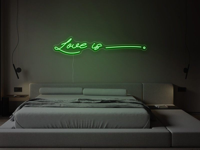 Love is - Neon LED Schild