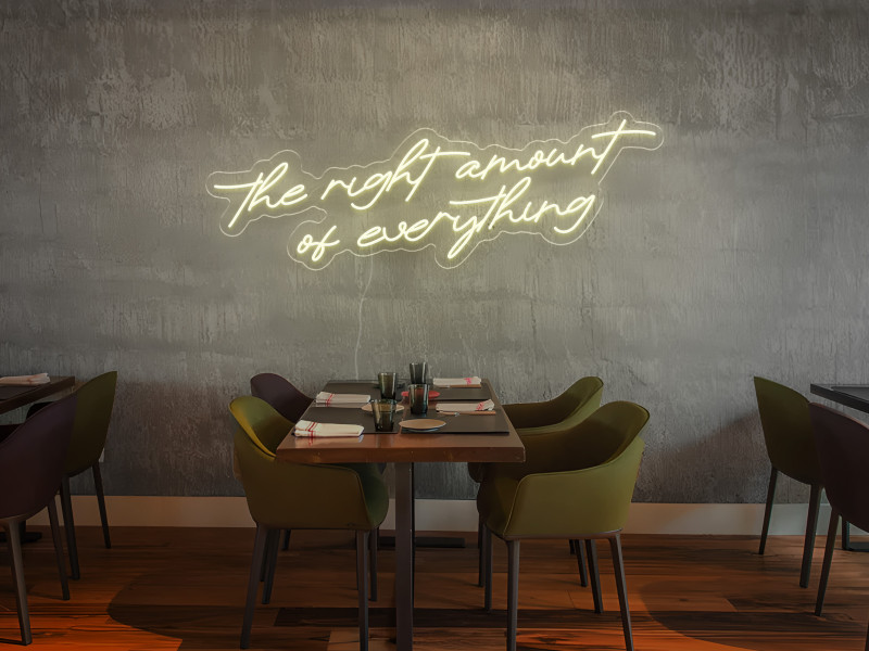 The Right Amount of Everything - Semn Luminos LED Neon