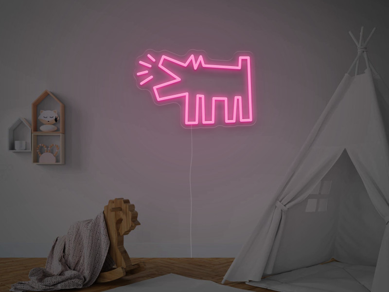 Keith Haring - Dog  - Neon LED Schild