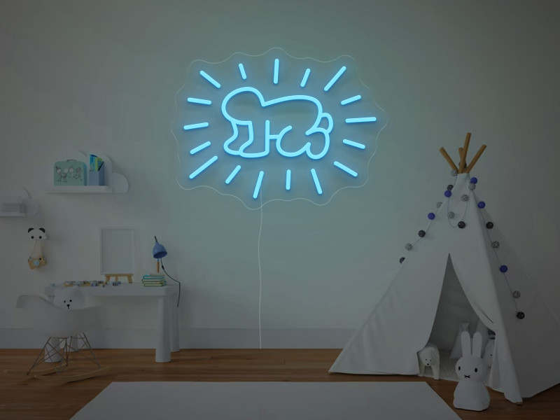 Keith Haring - Radiant Child - Signe lumineux au néon LED