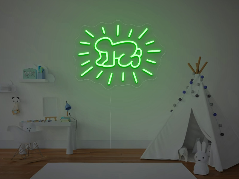 Keith Haring  - Radiant Child -  Insegna Neon LED