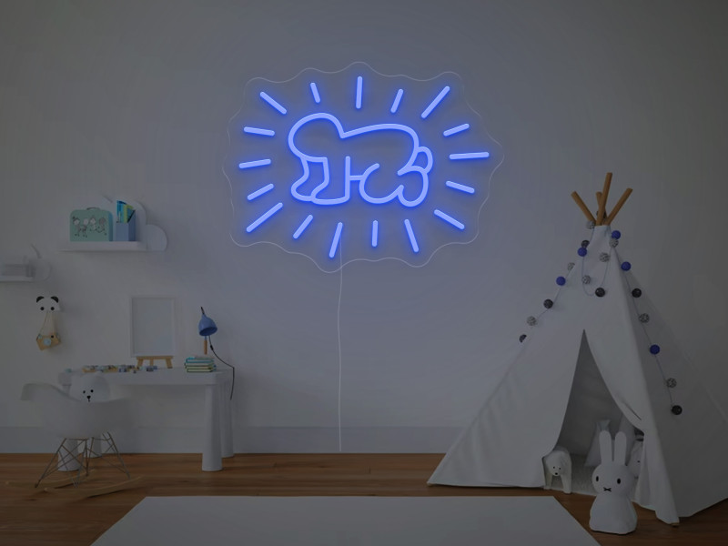 Keith Haring - Radiant Child - Neon LED Schild