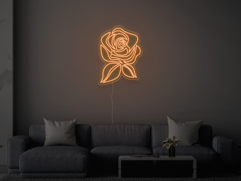 Rose -  Signe lumineux au néon LED