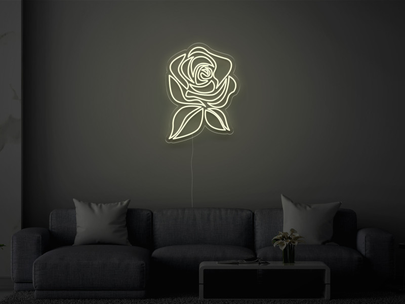 Rose -  Signe lumineux au néon LED