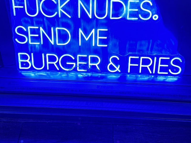 Burger & fries - Semn Luminos LED Neon
