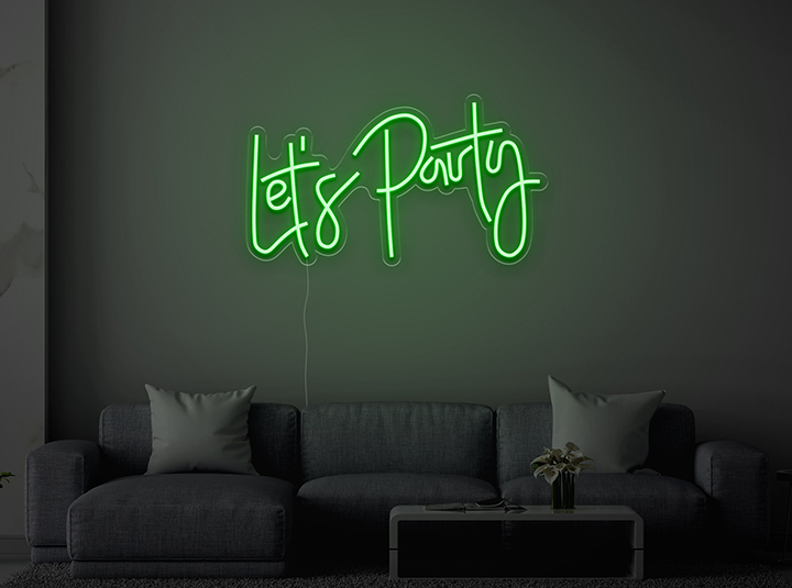 Let's Party - Semn Luminos LED Neon de Inchiriat