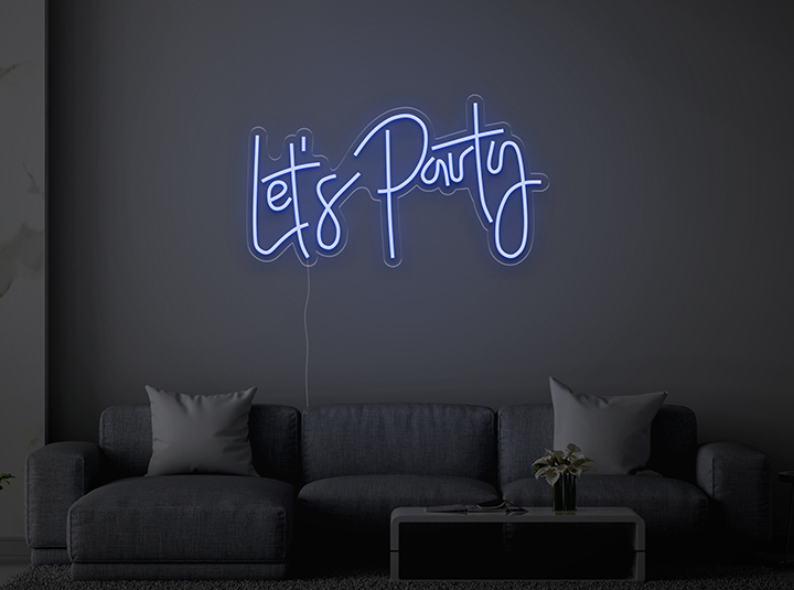 Let's Party - Semn Luminos LED Neon de Inchiriat