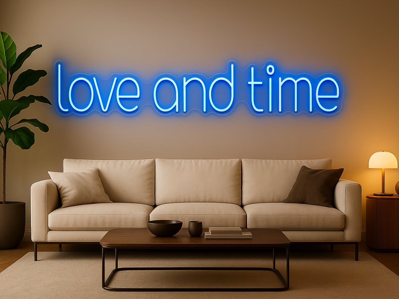 love and time - Semn Luminos LED Neon