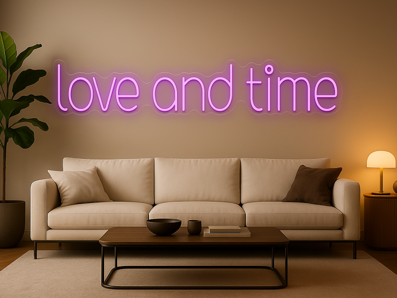 love and time - Semn Luminos LED Neon