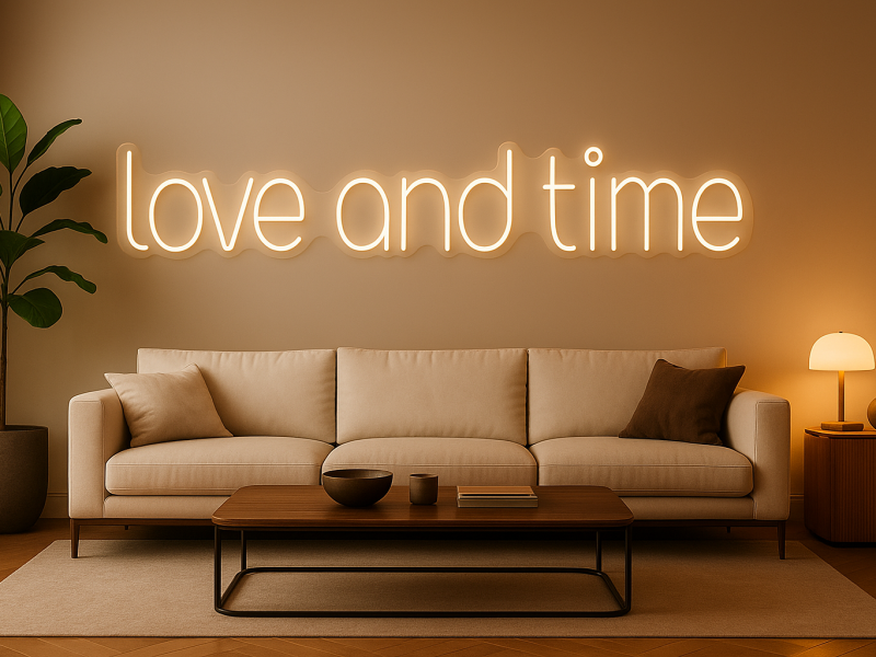 love and time - Semn Luminos LED Neon