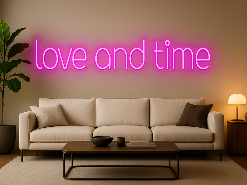 love and time - Semn Luminos LED Neon