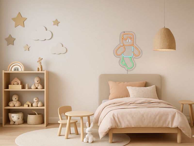 Steve Minecraft - Semn Luminos LED Neon