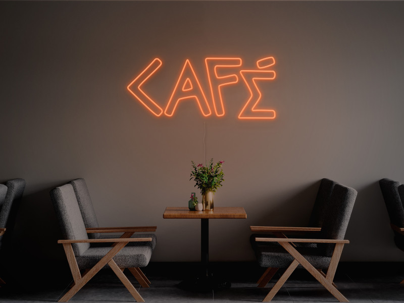 Café-Signe lumineux au néon LED