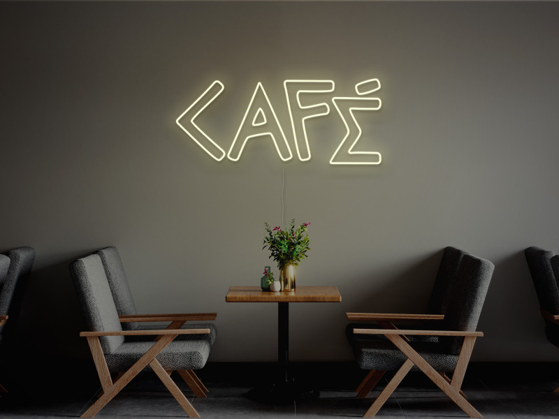 Café-Signe lumineux au néon LED