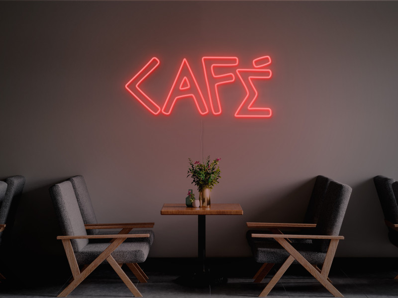 Café-Signe lumineux au néon LED