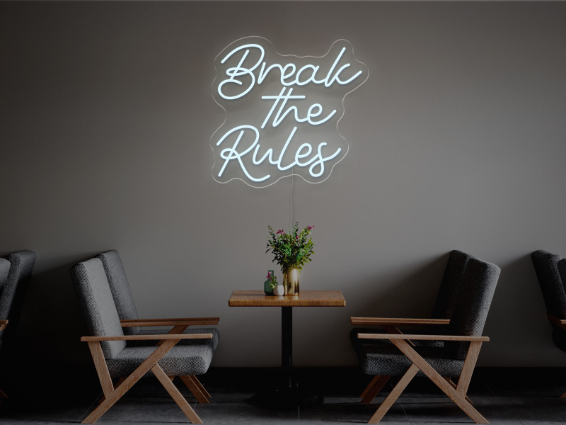 Break The Rule-Signe lumineux au néon LED