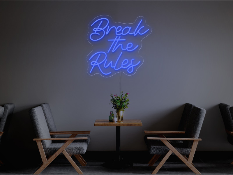 Break The Rule-Signe lumineux au néon LED