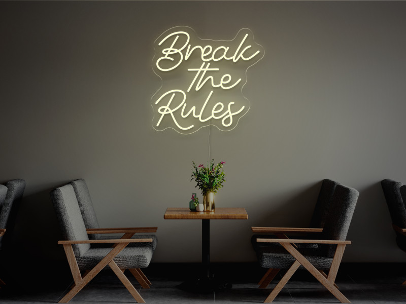 Break The Rule-Signe lumineux au néon LED