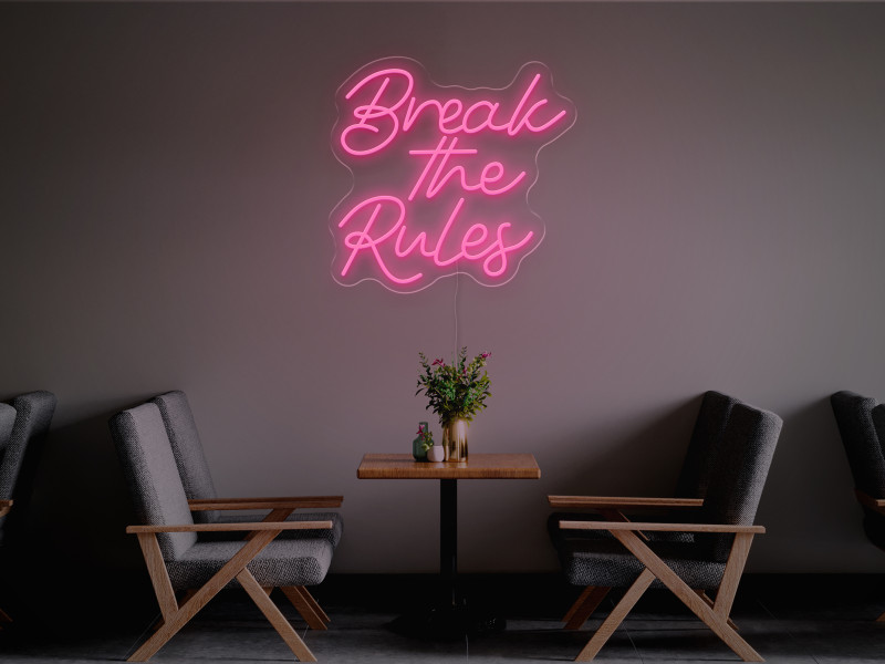 Break The Rule-Signe lumineux au néon LED