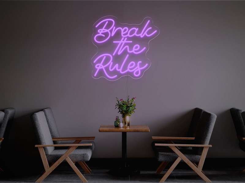 Break The Rule-Signe lumineux au néon LED