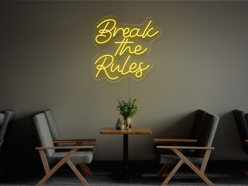 Break The Rule-Signe lumineux au néon LED