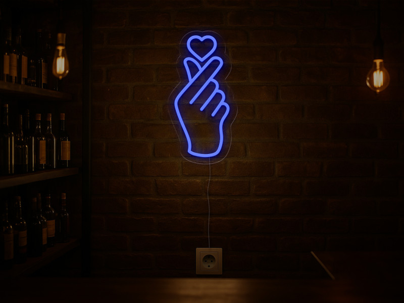 Hand Heart-Neon LED Schild